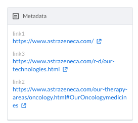 Links in Metadata
